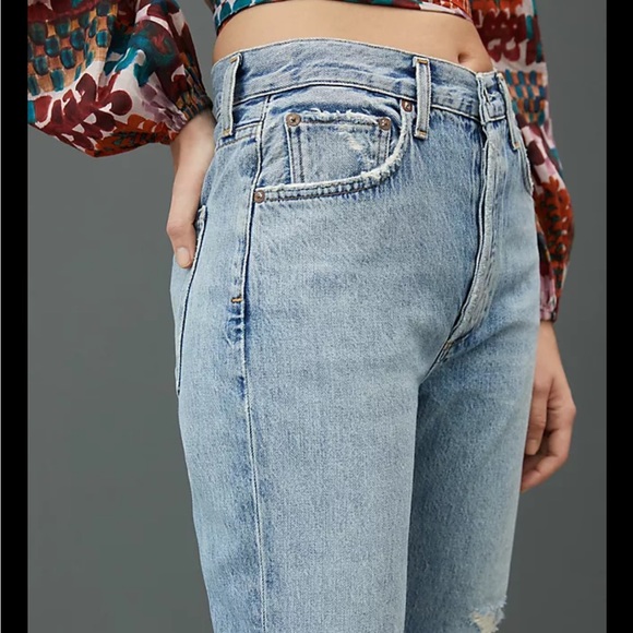 Agolde Riley High Rise Straight Crop in Blitz - Picture 6 of 12